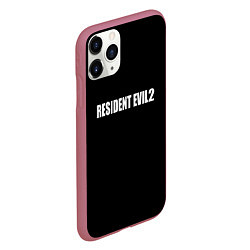 Чехол iPhone 11 Pro матовый Resident Evil 2 logo, цвет: 3D-малиновый — фото 2