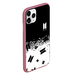 Чехол iPhone 11 Pro матовый Marshmello dj pattern краски, цвет: 3D-малиновый — фото 2