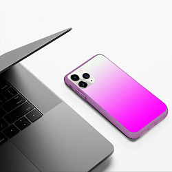 Чехол iPhone 11 Pro матовый Gradient color pink, цвет: 3D-фиолетовый — фото 2