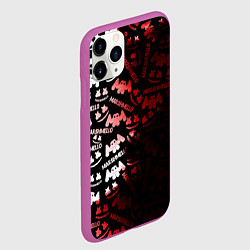 Чехол iPhone 11 Pro матовый Marshmello краски, цвет: 3D-фиолетовый — фото 2