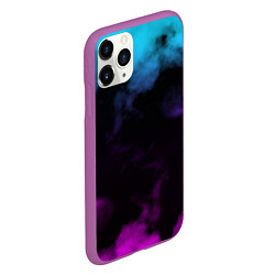 Чехол iPhone 11 Pro матовый Градиент - дым, цвет: 3D-фиолетовый — фото 2