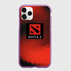 Чехол iPhone 11 Pro матовый DOTA 2 краски абстракция, цвет: 3D-фиолетовый