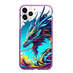 Чехол iPhone 11 Pro матовый Japanese dragon - tattoo irezumi