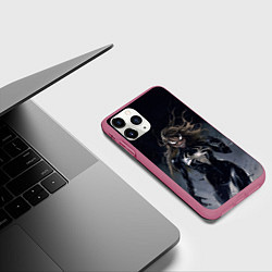 Чехол iPhone 11 Pro матовый Женщина Веном, цвет: 3D-малиновый — фото 2