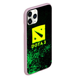 Чехол iPhone 11 Pro матовый DOTA2 кислотное лого краски, цвет: 3D-розовый — фото 2