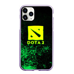 Чехол iPhone 11 Pro матовый DOTA2 кислотное лого краски