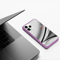 Чехол iPhone 11 Pro матовый Toyota texrure grey, цвет: 3D-фиолетовый — фото 2