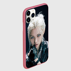 Чехол iPhone 11 Pro матовый Stray Kids Felix Giant concept, цвет: 3D-малиновый — фото 2