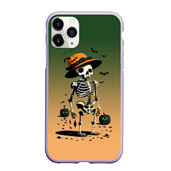 Чехол iPhone 11 Pro матовый Funny skeleton - ai art fantasy