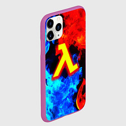 Чехол iPhone 11 Pro матовый Халф лайф огненный стиль, цвет: 3D-фиолетовый — фото 2