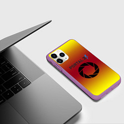 Чехол iPhone 11 Pro матовый Portal 2 gradient, цвет: 3D-фиолетовый — фото 2
