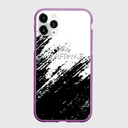 Чехол iPhone 11 Pro матовый Warframe штриховка красок, цвет: 3D-фиолетовый