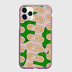 Чехол iPhone 11 Pro матовый Я в порядке пластырь, цвет: 3D-фиолетовый