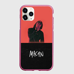Чехол iPhone 11 Pro матовый Macan - Singer, цвет: 3D-малиновый