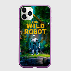 Чехол iPhone 11 Pro матовый Дикий робот в лесу