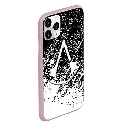 Чехол iPhone 11 Pro матовый Assassins Creed лого краски, цвет: 3D-розовый — фото 2