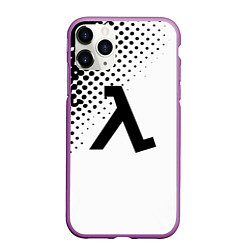 Чехол iPhone 11 Pro матовый Half-life pattern black