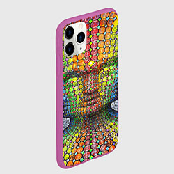 Чехол iPhone 11 Pro матовый Оптические стёкла, цвет: 3D-фиолетовый — фото 2