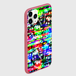 Чехол iPhone 11 Pro матовый Marshmello music краски, цвет: 3D-малиновый — фото 2