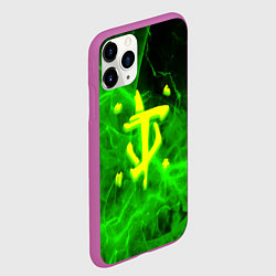 Чехол iPhone 11 Pro матовый Doom storm green, цвет: 3D-фиолетовый — фото 2