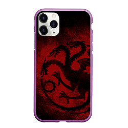 Чехол iPhone 11 Pro матовый Targaryen house Game of Thrones, цвет: 3D-фиолетовый