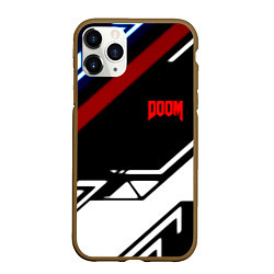 Чехол iPhone 11 Pro матовый Doom steel geometry