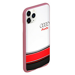 Чехол iPhone 11 Pro матовый AUDI auto car, цвет: 3D-малиновый — фото 2