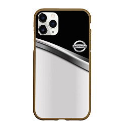 Чехол iPhone 11 Pro матовый Nissan logo auto, цвет: 3D-коричневый