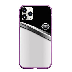 Чехол iPhone 11 Pro матовый Nissan logo auto, цвет: 3D-фиолетовый