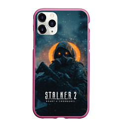 Чехол iPhone 11 Pro матовый Stalker 2, цвет: 3D-малиновый