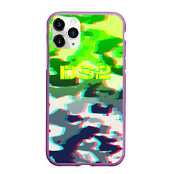 Чехол iPhone 11 Pro матовый Death stranding камуфляж, цвет: 3D-фиолетовый