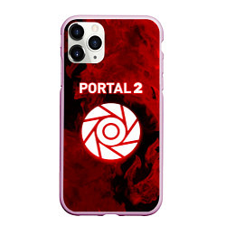 Чехол iPhone 11 Pro матовый Portal2 огненный стиль