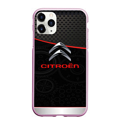 Чехол iPhone 11 Pro матовый Citroen auto car, цвет: 3D-розовый