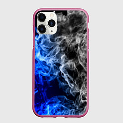 Чехол iPhone 11 Pro матовый Столкновение дыма, цвет: 3D-малиновый
