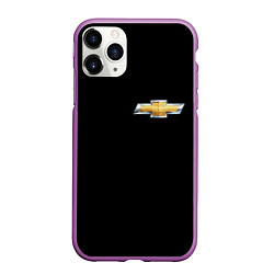 Чехол iPhone 11 Pro матовый Chevrolet logo, цвет: 3D-фиолетовый