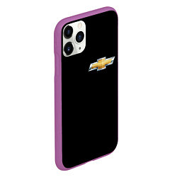 Чехол iPhone 11 Pro матовый Chevrolet logo, цвет: 3D-фиолетовый — фото 2