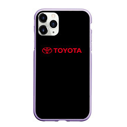 Чехол iPhone 11 Pro матовый Toyota red logo auto