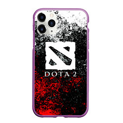 Чехол iPhone 11 Pro матовый Dota2 брызги красок