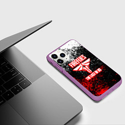 Чехол iPhone 11 Pro матовый Цикады последние из нас краски, цвет: 3D-фиолетовый — фото 2