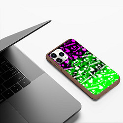 Чехол iPhone 11 Pro матовый Fortnite краски кислота, цвет: 3D-коричневый — фото 2