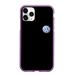 Чехол iPhone 11 Pro матовый Volkswagen logo auto, цвет: 3D-фиолетовый