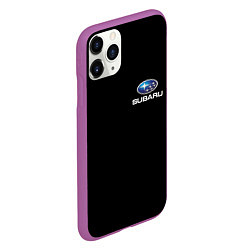 Чехол iPhone 11 Pro матовый Subaru logo auto, цвет: 3D-фиолетовый — фото 2