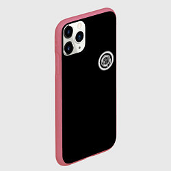 Чехол iPhone 11 Pro матовый Chrysler logo white, цвет: 3D-малиновый — фото 2