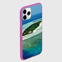 Чехол iPhone 11 Pro матовый Tourism, цвет: 3D-фиолетовый — фото 2
