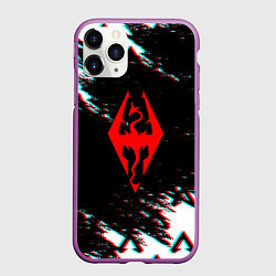 Чехол iPhone 11 Pro матовый The Elder Scrolls Online glitch, цвет: 3D-фиолетовый