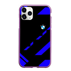 Чехол iPhone 11 Pro матовый BMW blue geometry