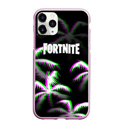 Чехол iPhone 11 Pro матовый Fortnite glitch tropix, цвет: 3D-розовый