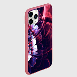 Чехол iPhone 11 Pro матовый Фрактальный цветок абстракция, цвет: 3D-малиновый — фото 2