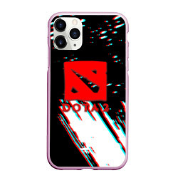 Чехол iPhone 11 Pro матовый Dota 2 glitch color, цвет: 3D-розовый