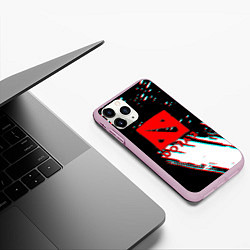 Чехол iPhone 11 Pro матовый Dota 2 glitch color, цвет: 3D-розовый — фото 2